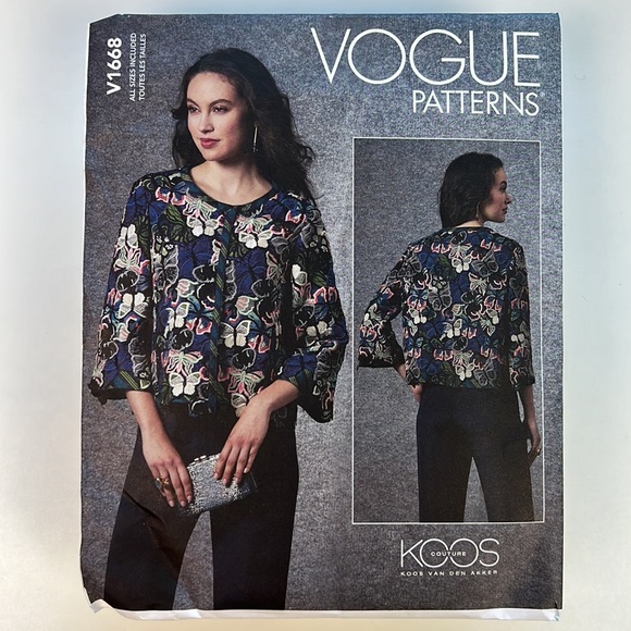 VOGUE PATTERNS V1668 Sewing Pattern Sizes: S M L XL  Koos Van Der Akker Couture - Picture 9 of 9
